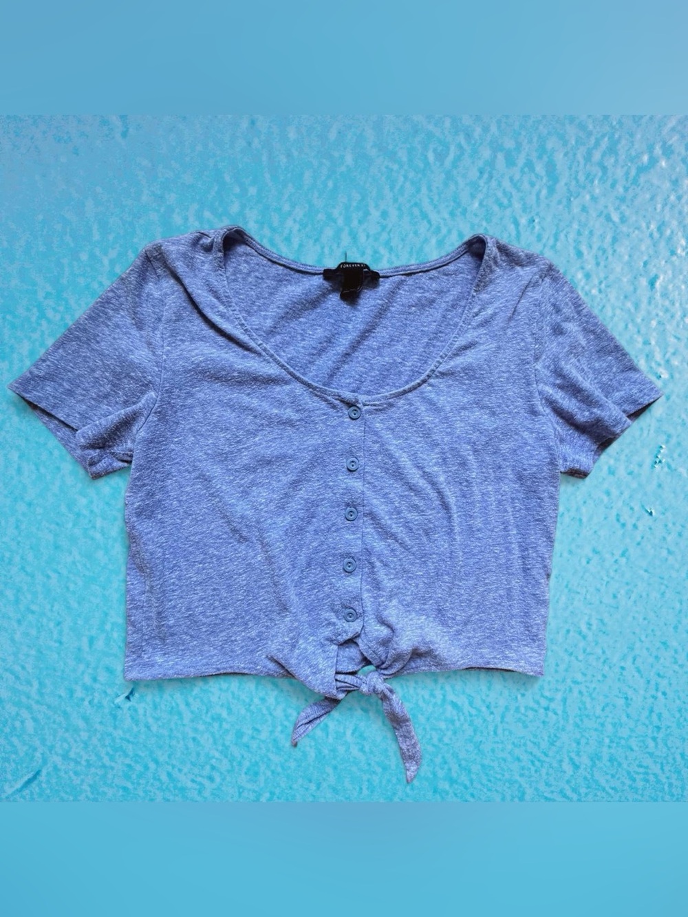 Blue tie top